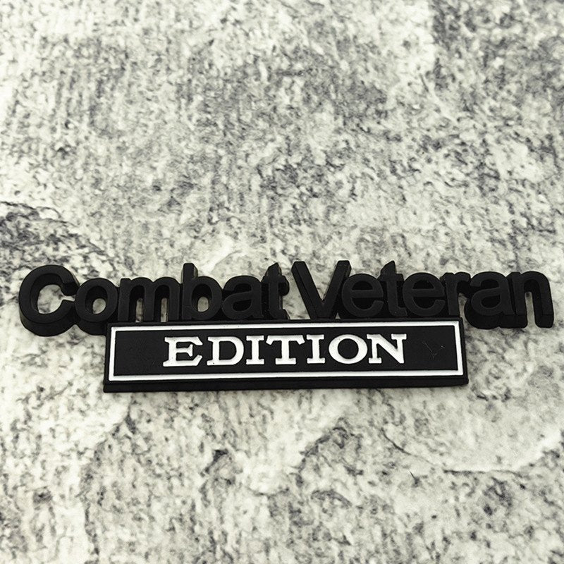 Combat Veteran - 2 Pcs Emblem Sticker Badge - TE007
