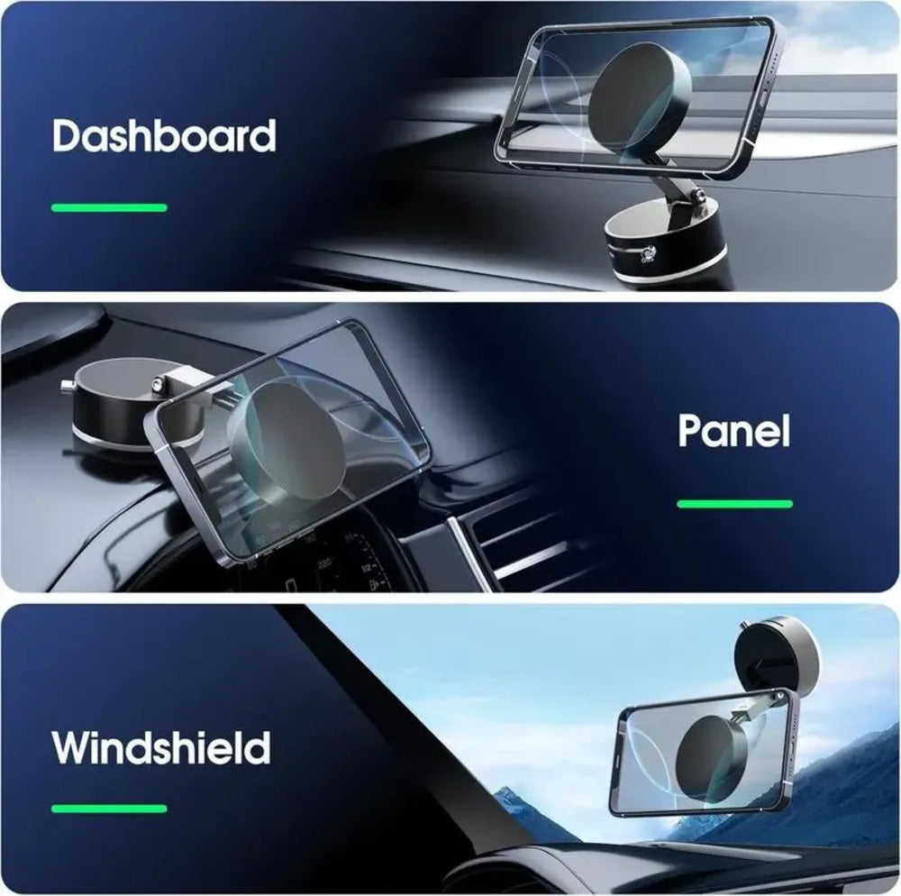 Adjustable Vacuum Magnetic Suction Cup Phone Mount - Hands-Free Magnetic Cell Phone Holder