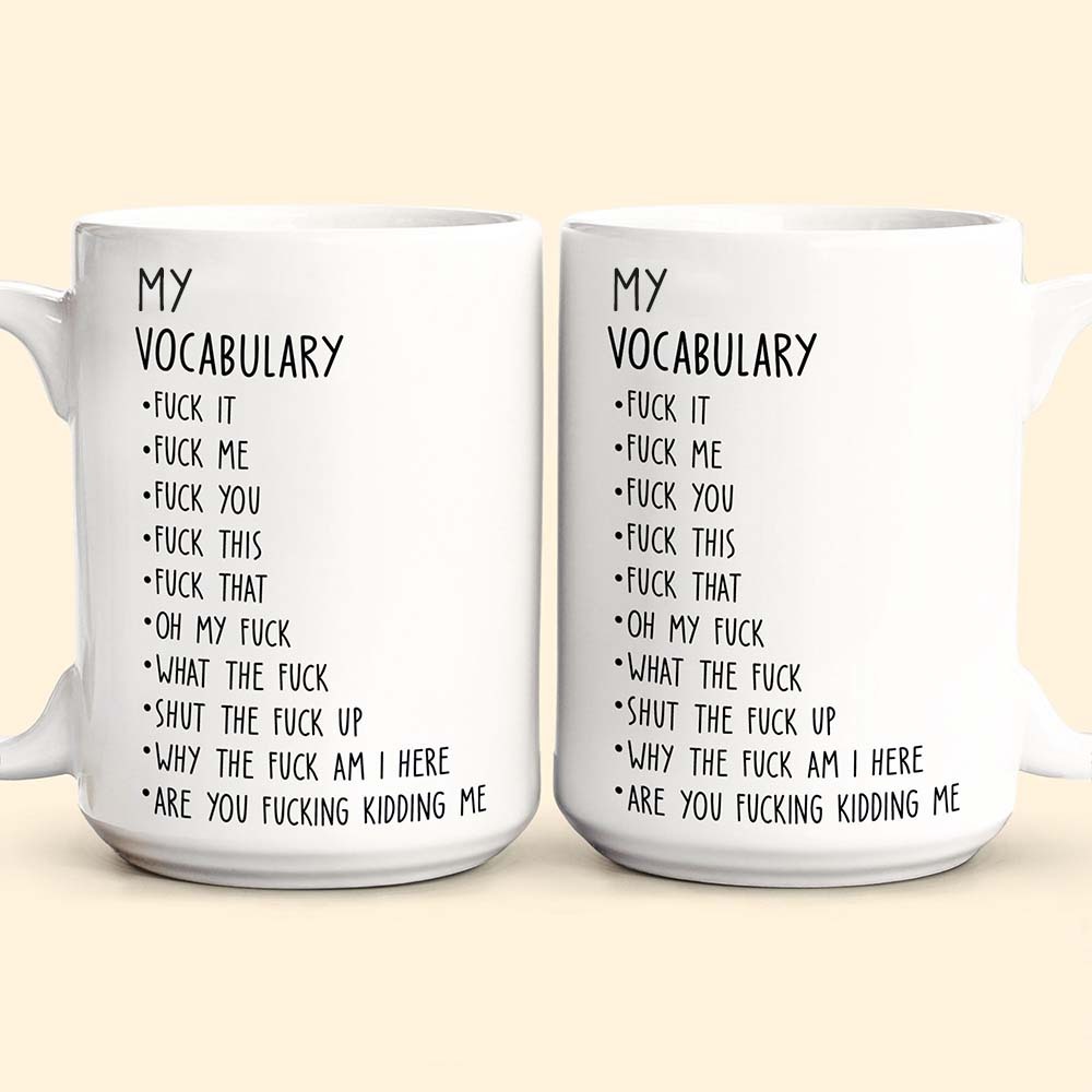 Funny Mug - Vocabulary - Coffee Mug