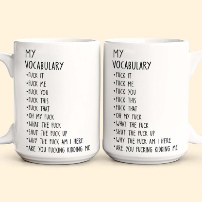 Funny Mug - Vocabulary - Coffee Mug