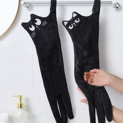 Adorable Cat Hand Towels - Rolling Eyes