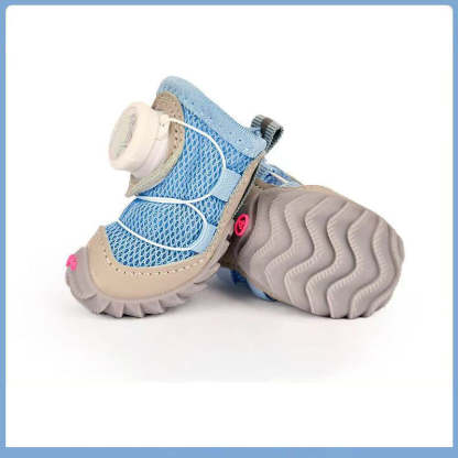 Ultra-Breathable Mesh Dog Shoes With Dial Adjustment – 4PCS