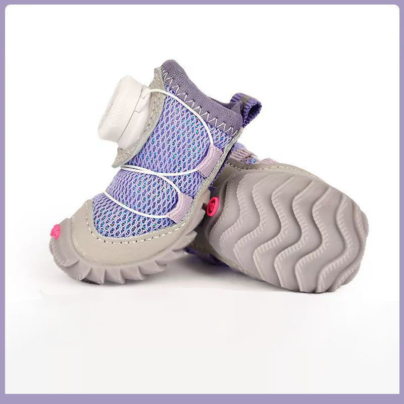 Ultra-Breathable Mesh Dog Shoes With Dial Adjustment – 4PCS