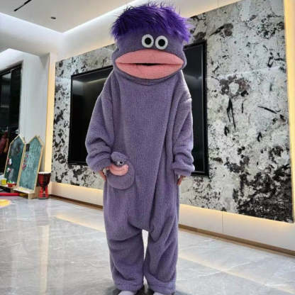 Funny Monster Hooded Fleece Robe