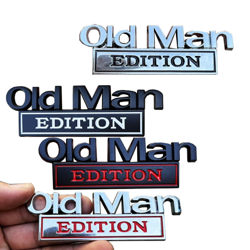 Old Man Edition - 2 Pcs Emblem Sticker Badge - TE001