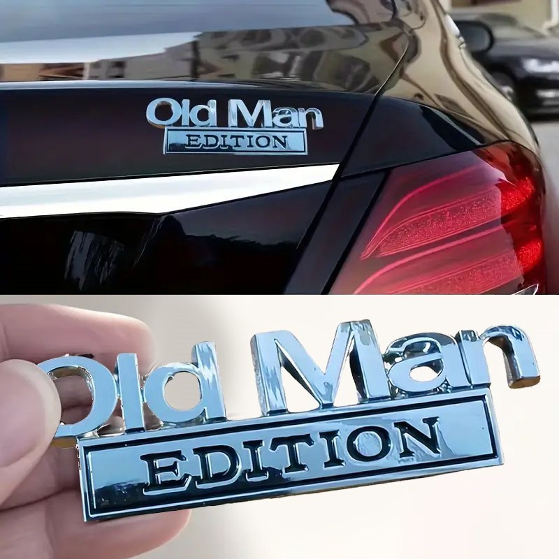 Old Man Edition - 2 Pcs Emblem Sticker Badge - TE001