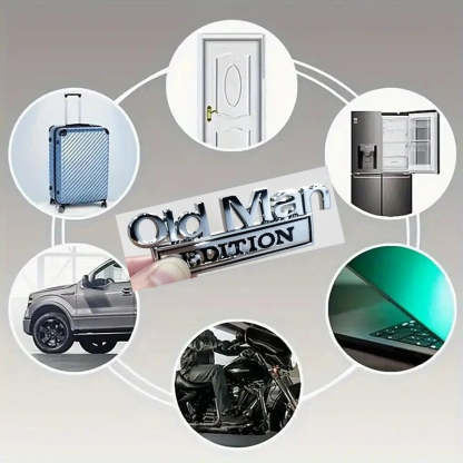 Old Man Edition - 2 Pcs Emblem Sticker Badge - TE001