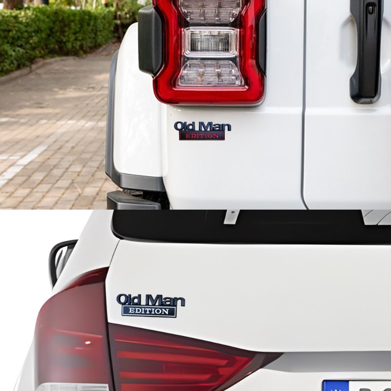 Old Man Edition - 2 Pcs Emblem Sticker Badge - TE001