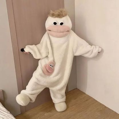 Funny Monster Hooded Fleece Robe