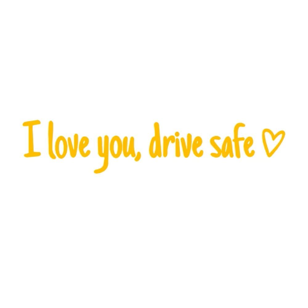 “I Love You, Drive Safe” Car Mirror Decal Set – Cute Reflective Vinyl Stickers