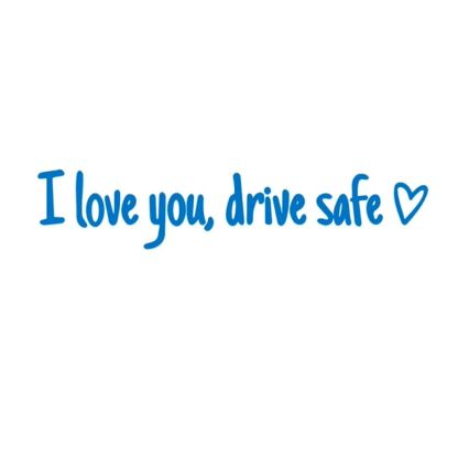 “I Love You, Drive Safe” Car Mirror Decal Set – Cute Reflective Vinyl Stickers