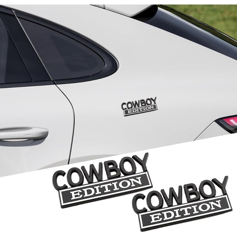 Cowboy Edition - 2 Pcs Emblem Sticker Badge - TE021