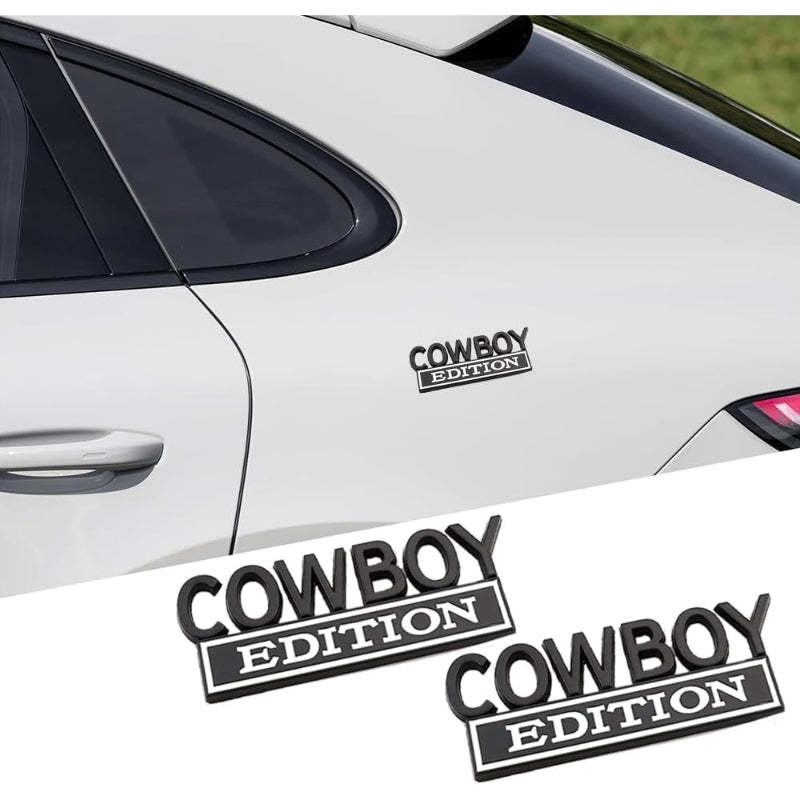 Cowboy Edition - 2 Pcs Emblem Sticker Badge - TE021