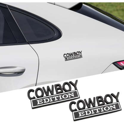 Cowboy Edition - 2 Pcs Emblem Sticker Badge - TE021