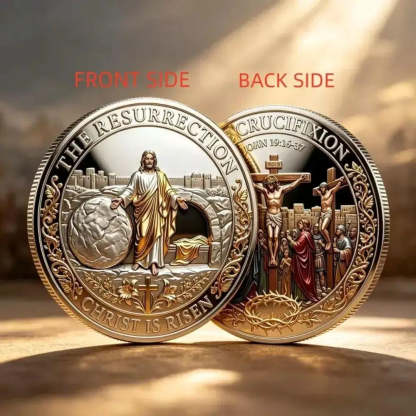Cross Design and Resurrection Memorial Coin