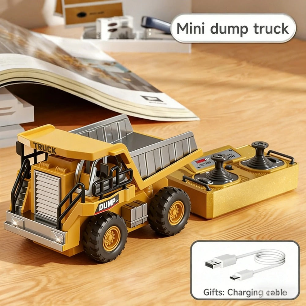 1:64 Premium Alloy Mini RC Ultimate Construction Trio Set（Three Pcs） – Forklift, Excavator & Dump Truck