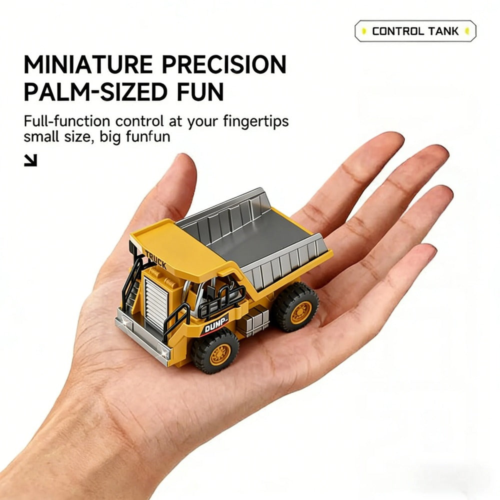 1:64 Premium Alloy Mini RC Ultimate Construction Trio Set（Three Pcs） – Forklift, Excavator & Dump Truck