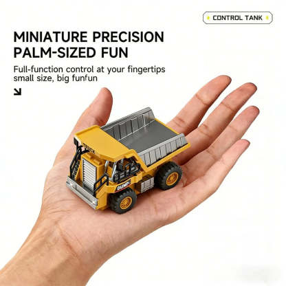 1:64 Premium Alloy Mini RC Ultimate Construction Trio Set（Three Pcs） – Forklift, Excavator & Dump Truck