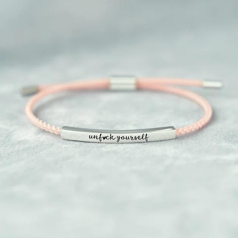 Woven Inspirational Tube Bracelet