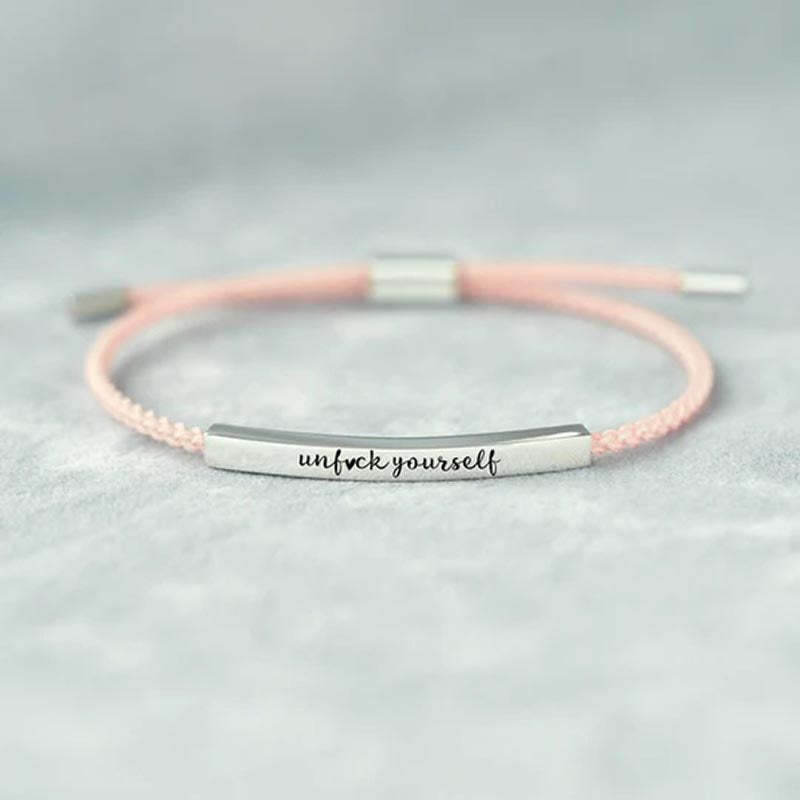 Woven Inspirational Tube Bracelet