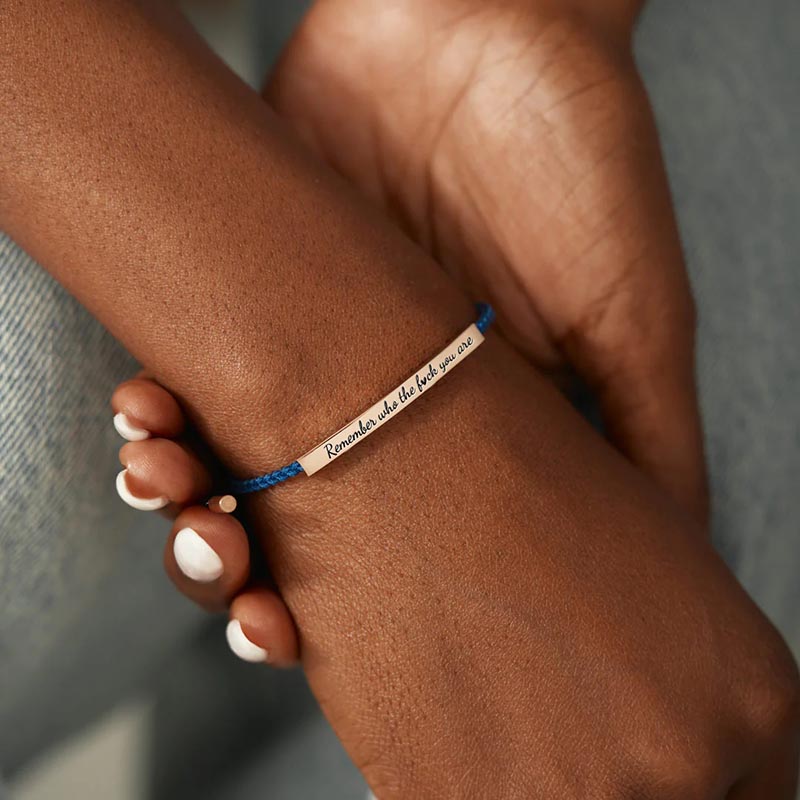 Woven Inspirational Tube Bracelet