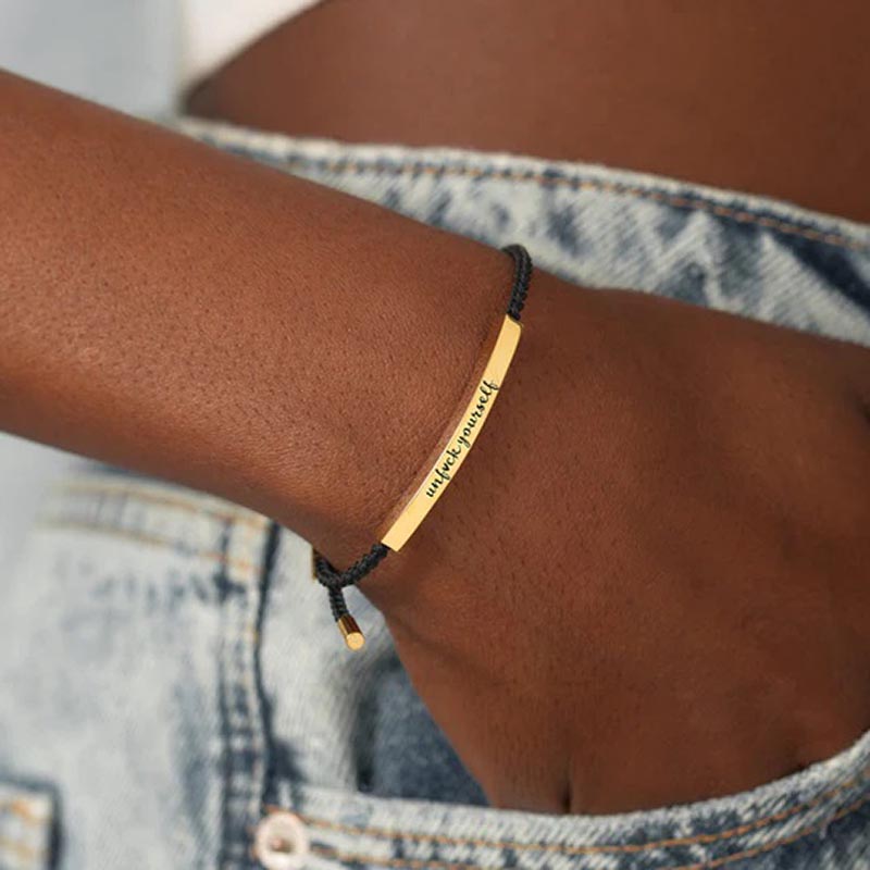 Woven Inspirational Tube Bracelet