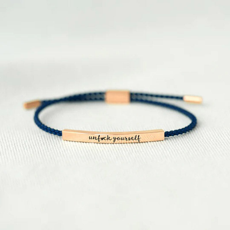 Woven Inspirational Tube Bracelet