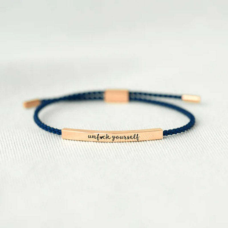 Woven Inspirational Tube Bracelet