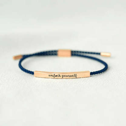 Woven Inspirational Tube Bracelet