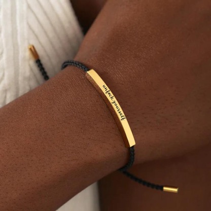 Woven Inspirational Tube Bracelet