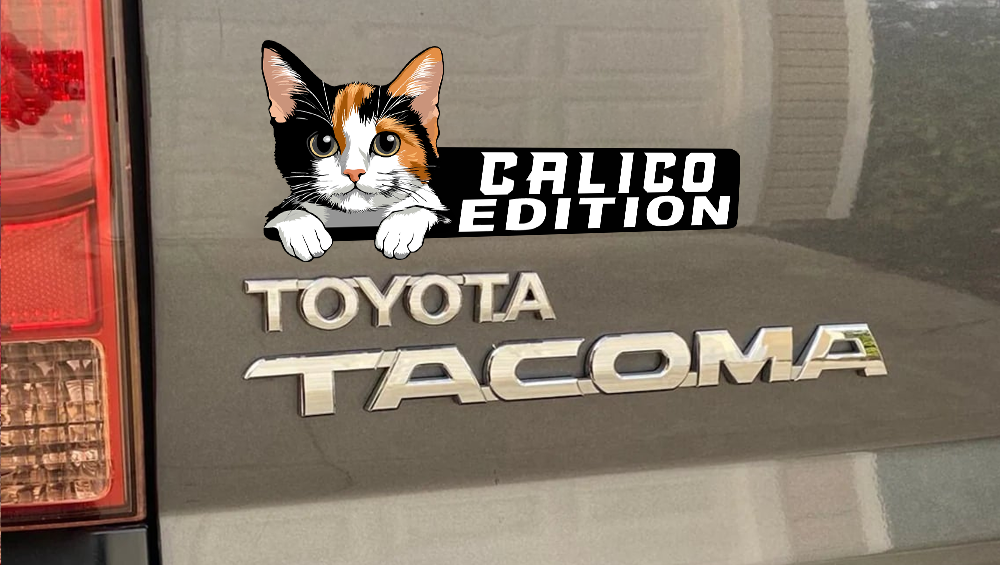 Calico Cat Car Badge Laser Cutting Car Emblem CE202