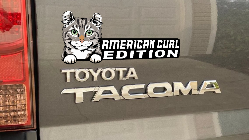 American Curl Cat Car Badge Laser Cutting Car Emblem CE205