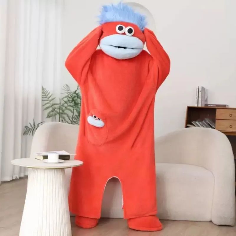 Funny Monster Hooded Fleece Robe