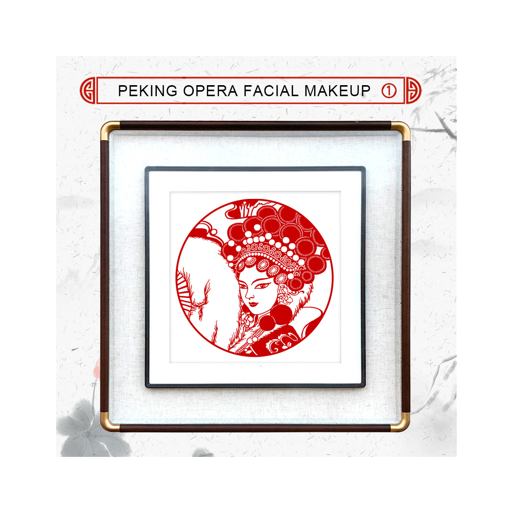 Paper-cutting of Peking Opera facial makeup / Hanging Picture Frames