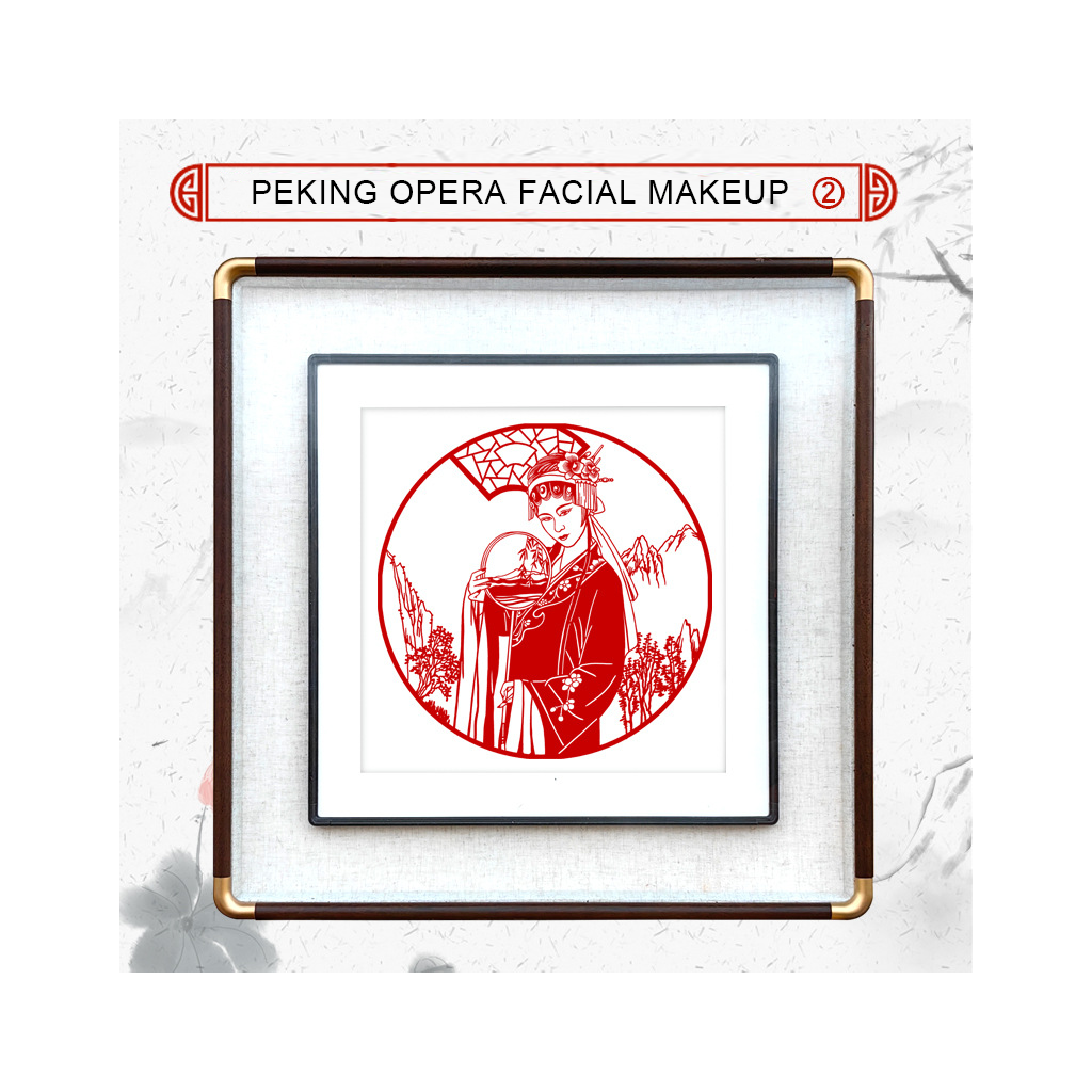 Paper-cutting of Peking Opera facial makeup / Hanging Picture Frames