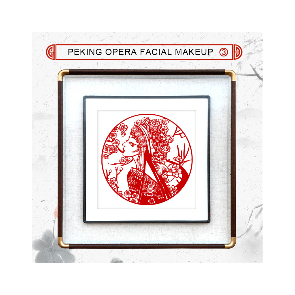 Paper-cutting of Peking Opera facial makeup / Hanging Picture Frames