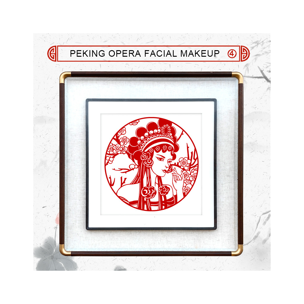 Paper-cutting of Peking Opera facial makeup / Hanging Picture Frames
