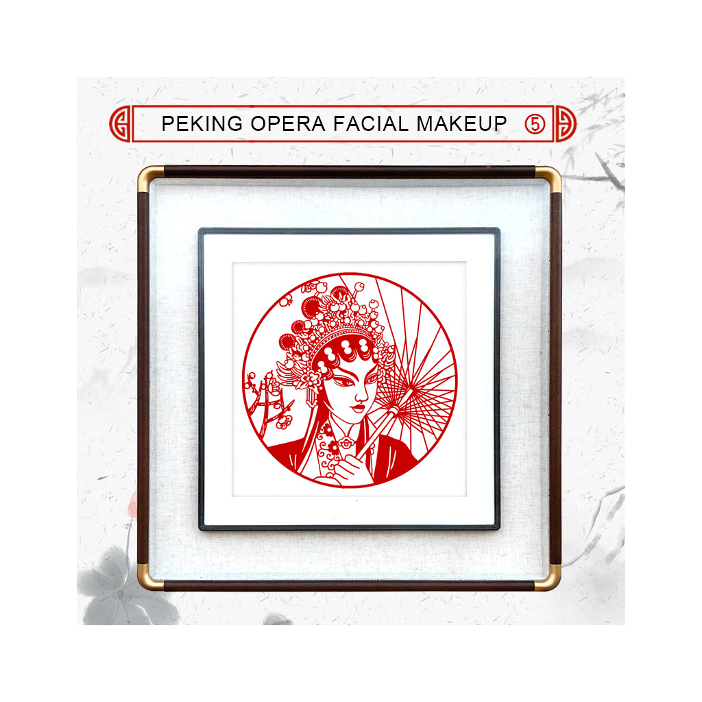 Paper-cutting of Peking Opera facial makeup / Hanging Picture Frames