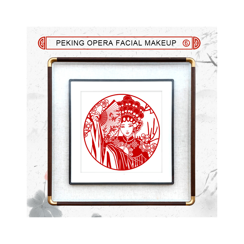 Paper-cutting of Peking Opera facial makeup / Hanging Picture Frames