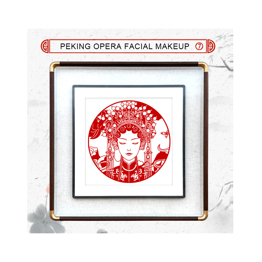 Paper-cutting of Peking Opera facial makeup / Hanging Picture Frames