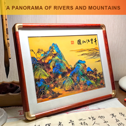 Multi-layer colored hand-cut paper landscape decorative paintings-Papercutartist