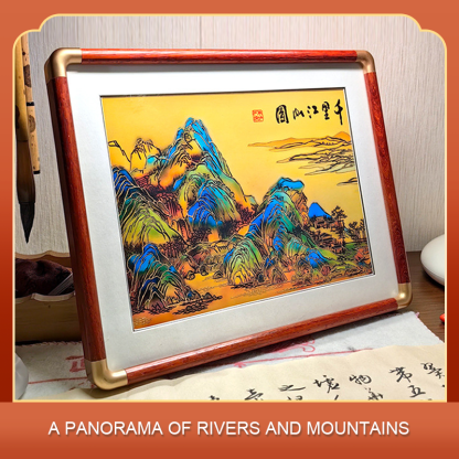 Multi-layer colored hand-cut paper landscape decorative paintings-Papercutartist