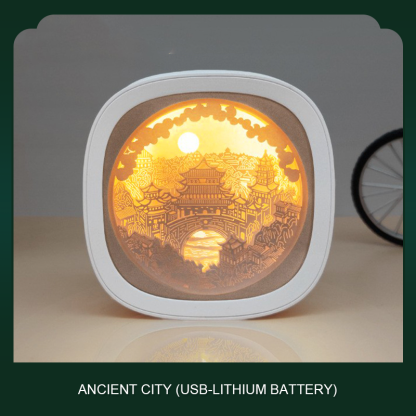 Guochao 3D three-dimensional paper carving lamp