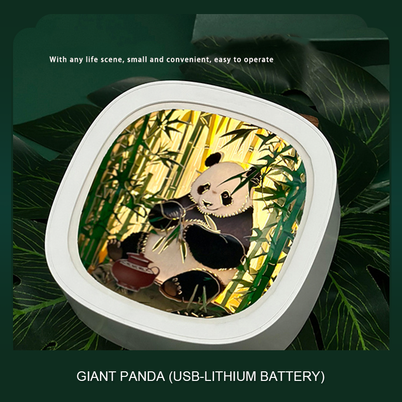 Guochao 3D three-dimensional paper carving lamp