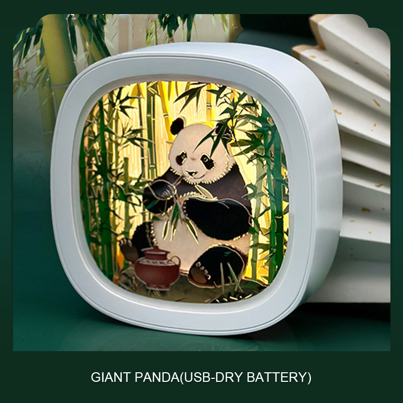 Guochao 3D three-dimensional paper carving lamp