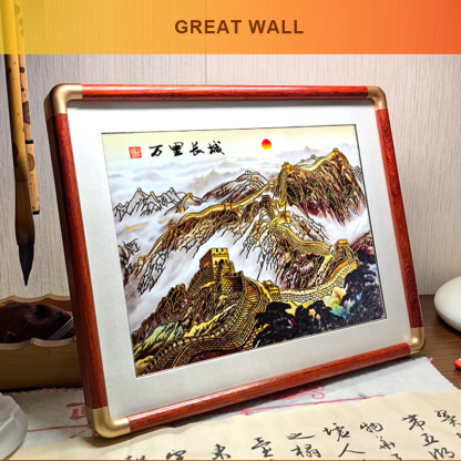 Multi-layer colored hand-cut paper landscape decorative paintings-Papercutartist