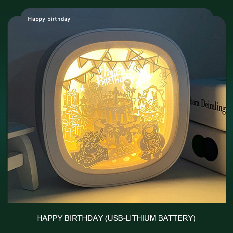 Guochao 3D three-dimensional paper carving lamp