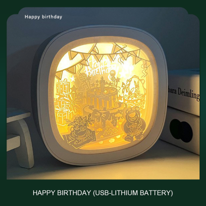 Guochao 3D three-dimensional paper carving lamp