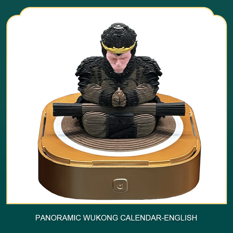 3D Paper-Carved Wukong Desk Calendar 