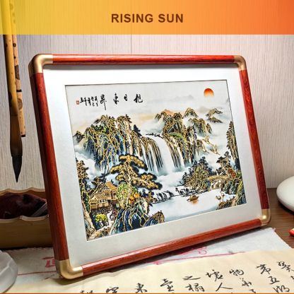 Multi-layer colored hand-cut paper landscape decorative paintings-Papercutartist